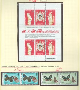 Belize #387-397 Mint (NH) Single (Complete Set) (Butterflies) (Fauna) (Queen)