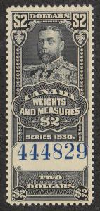 Canada 1930 Weights & Measures(# FWM69) MNH