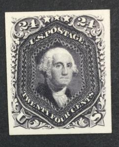 US #109P4 PLATE PROOF ON CARD $ LOT #1063