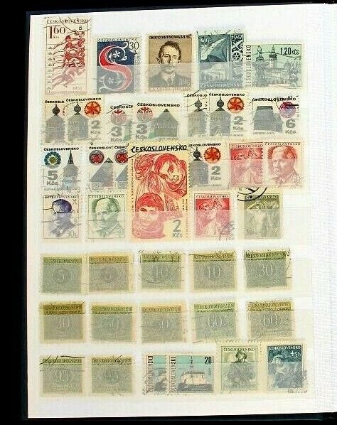 Czechoslovakia Stamp Collection Lot of 265 MNH, MH & Used Clean Stock Book