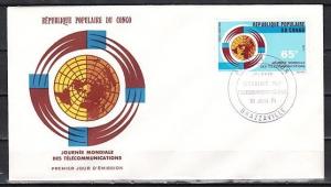 Congo Rep., Scott cat. C119. World Communication Day. First day cover.