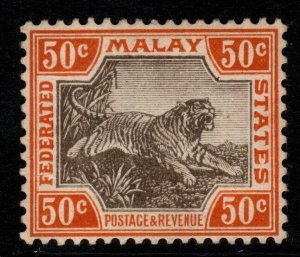 MALAYA FMS SG47c 1906 50c GREY-BROWN & ORANGE-BROWN MTD MINT