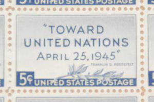 1945 sheet - UN conference Sc# 928