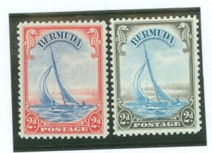 Bermuda #109/109A Unused Single