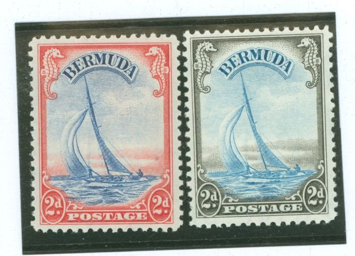 Bermuda #109/109A Unused Single