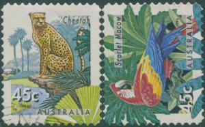 Australia 1994 SG1485-1486 Zoos diecut set FU