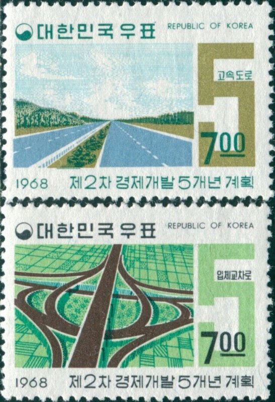Korea South 1968 SG773-774 Five Year Plan set MNH