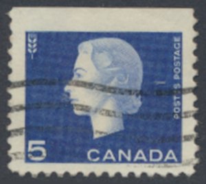  Canada  Sc# 405  Used  top imperf QE II 1963 see details  / scans