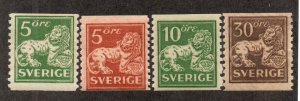 Sweden - Sc# 122 - 125 MH - Perf 10 1/2V      /       Lot 0224328