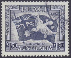 1995 Australia Peace Victory War $1.50 High Value Used