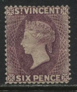 St. Vincent QV 1888 6d violet mint o.g.