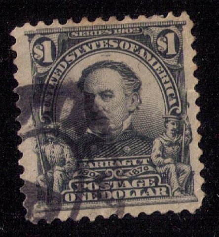 US Sc 311 Used $1 Black F-VF