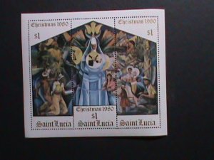 ST. LUCIA 1980-SC#537a -CHRISTMAS SHEET 1980 MNH-S/S-VF WE SHIP TO WORLD WIDE