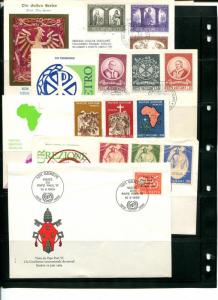 Vatican 1966/67 - 10 FDC , unaddressed VF 