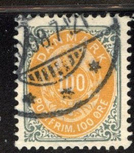 Denmark # 52b, Used. CV $ 15.00