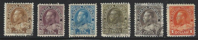 Canada #104 thru #122 VF COMPLETE SET!!!