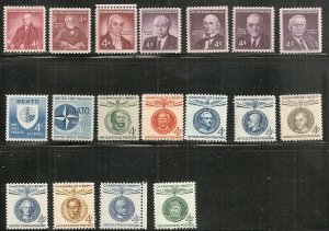 USA  MNH Lot of 3-6 cent singles