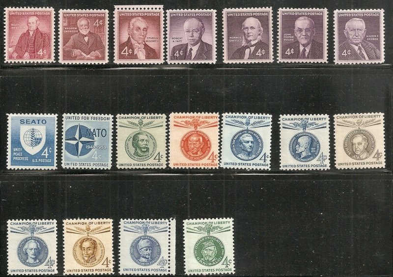 USA  MNH Lot of 3-6 cent singles