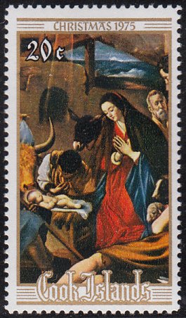 Cook Islands 1975 MH Sc #440 20c Adoration of the Shepherds  J B Mayno Christmas