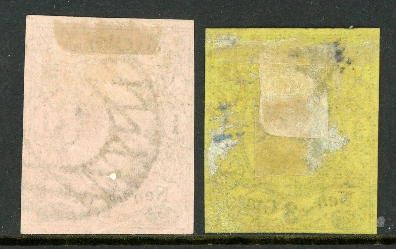 Germany States 1855 Saxony 1ngr & 3ngr Scott #10 & 12 VFU G308