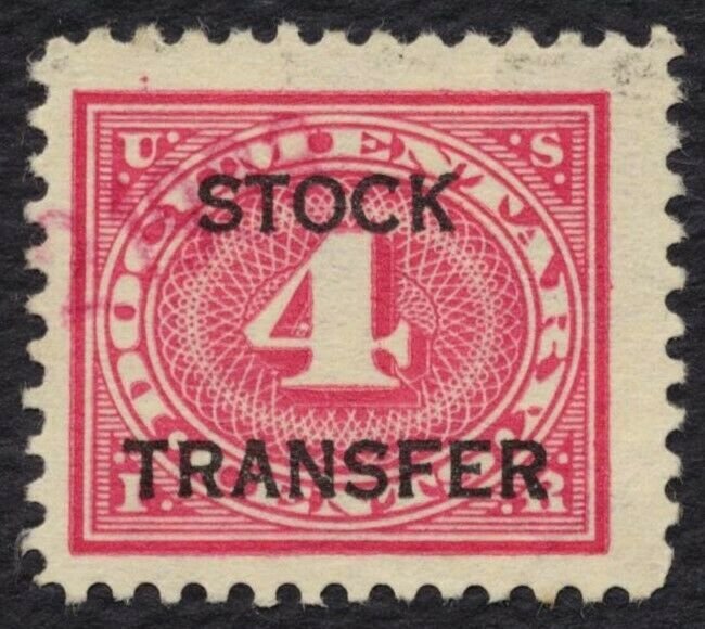 #RD3 4c Stock Transfer, Used [10] **ANY 5=FREE SHIPPING**