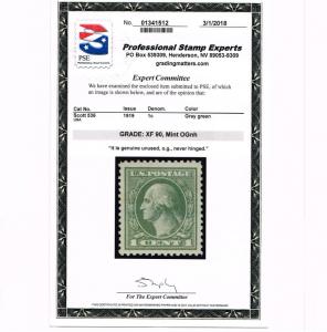 EXCEPTIONAL GENUINE SCOTT #536 MINT PRISTINE OG NH PSE GRADED CERT 1919 OFFSET 