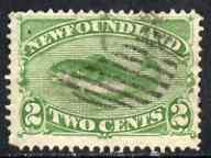 Newfoundland 1880-82 Atlantic Cod 2c yellow-green used, S...