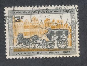 Belgium 1963 Scott 591 used - 3fr, Stamp Day