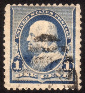 1890, US 1c, Franklin, Used, Jumbo, Faulty, Sc 219