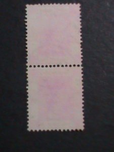 ​HONG KONG-1954 SC#196- 68 YEARS OLD-QUEEN ELIZABETH II -$2 PAIR-FANCY CANCEL