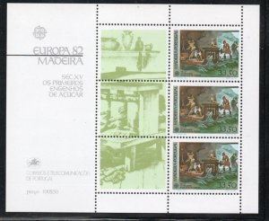 Portugal  Madeira Sc 81a 1982  Europa stamp sheet mint NH