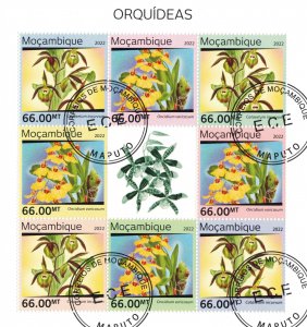 MOZAMBIQUE 2022 - Orchids /  minisheet