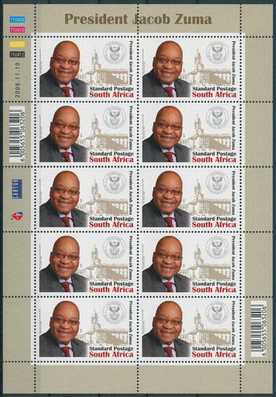 South Africa Stamps 2009 MNH President Jacob Zuma Politicians People 10v M/S