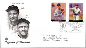 FDC 2000 SC #3408 L. Gehrig & Pie Traynor - Atlanta GA - Pair - J2863