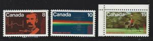 Canada MNH Scott cat.# 612 - 614