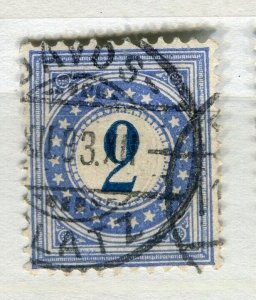 SWITZERLAND; 1878-80 early classic Postage Due issue used Shade of 2c. value