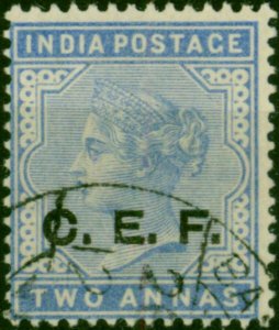 India C.E.F 1900 2a Pale Blue SGC4 Fine Used