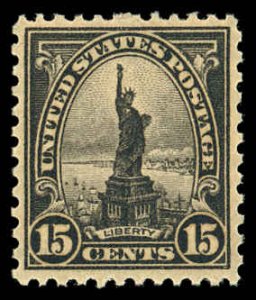 US Sc 696 XF/MNH- 1931 15¢  Statue of Liberty - Rich Color, Well Centered