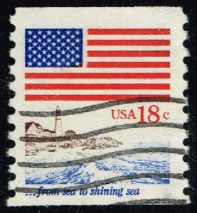 US #1891 Flag & Coastline; Used