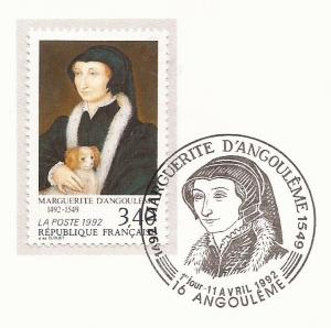 1992 France - FD Card Sc 2285 - Marguerite d'Angouleme (1492-1549)