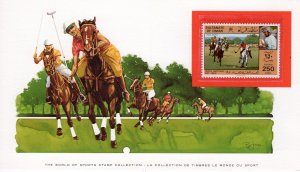 OMAN 1980 POLO MATCH Painting by B.Jones Card Limited Issue