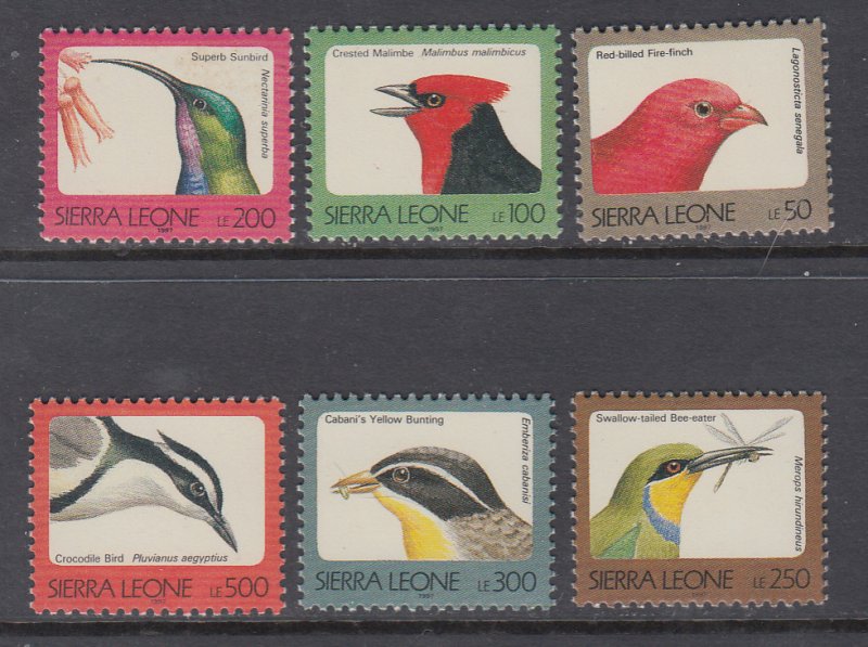 Sierra Leone 1536c//1544c Birds MNH VF