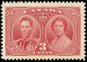 CANADA Sc 237 XF/Mint NO GUM - 1937  King George VI Coronation-No Faults