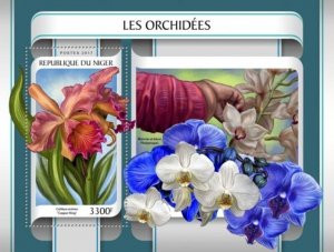 Niger - 2017 Orchids on Stamps - Stamp Souvenir Sheet - NIG17216b