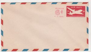 Scott # UC20 1951 6¢ revalued 5¢ Airmail Envelope Mint VF NH