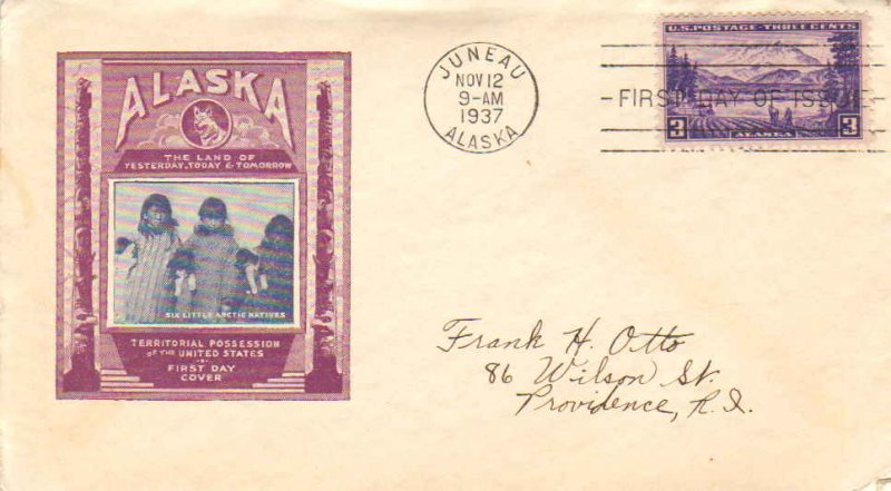 United States Scott 800 Ink address with small crease at bottom right