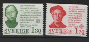SWEDEN  1324-1325    MNH EUROPA SET  1980
