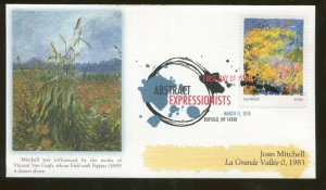 2010 Buffalo New York - Abstract Expressionists - Joan Mitchell - Fleetwood FDC