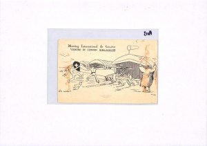 SWITZERLAND AirMail COMIC AVIATION Card 1925 Geneva TRIANGULAR Semi-Postals PH13