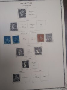 collection on pages Mauritius 1849-77 PS: CV $325